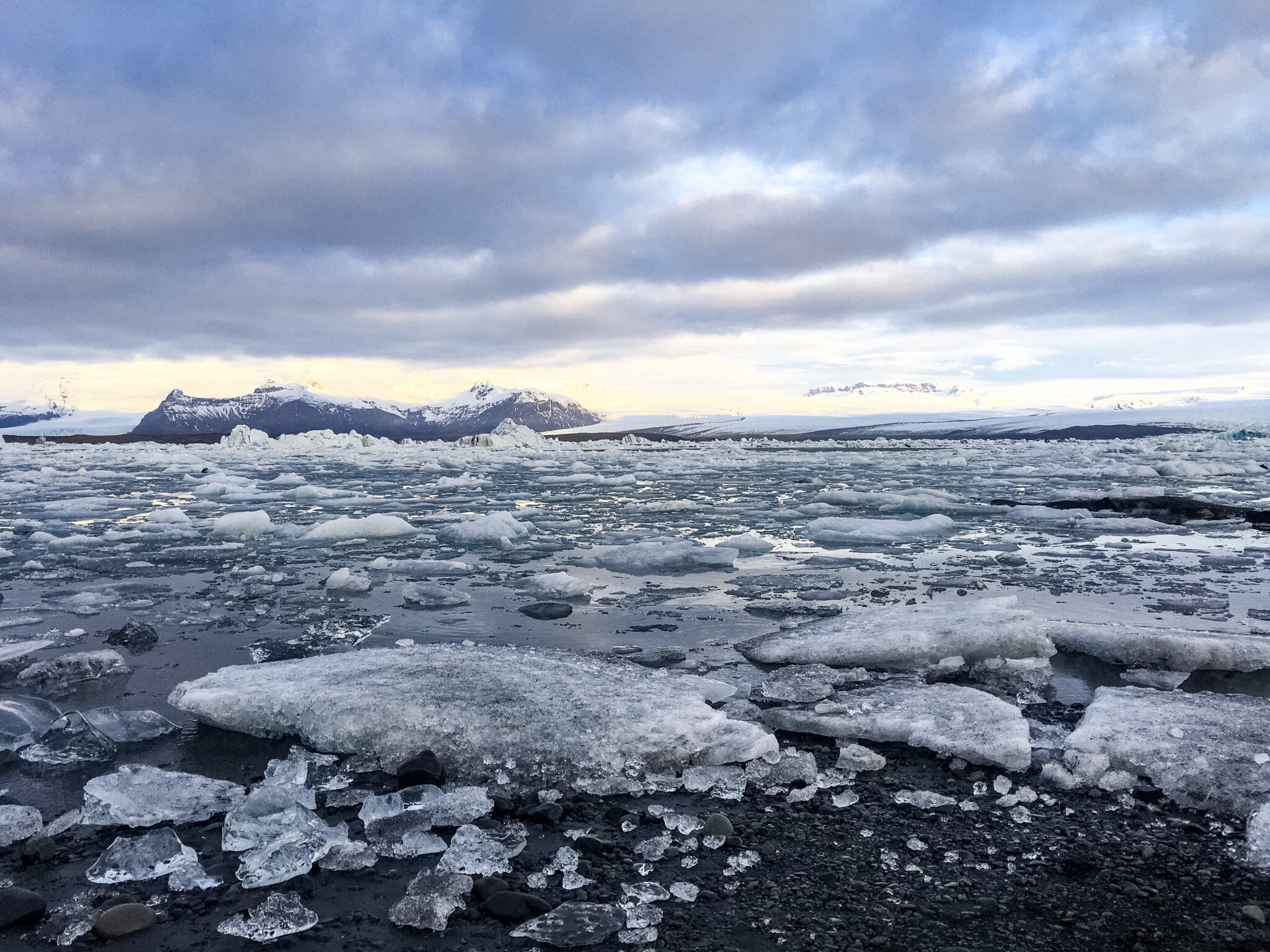 Jökulsárlón glacier lagoon waters