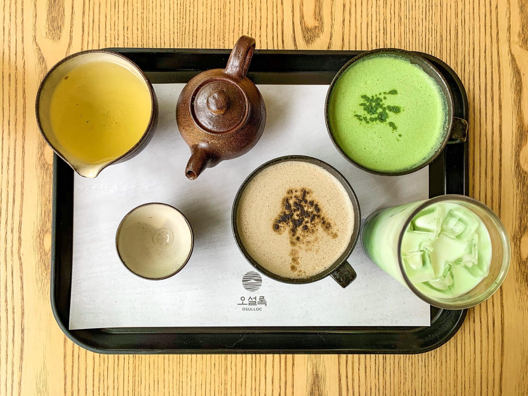 osulloc tea house drinks on jeju island