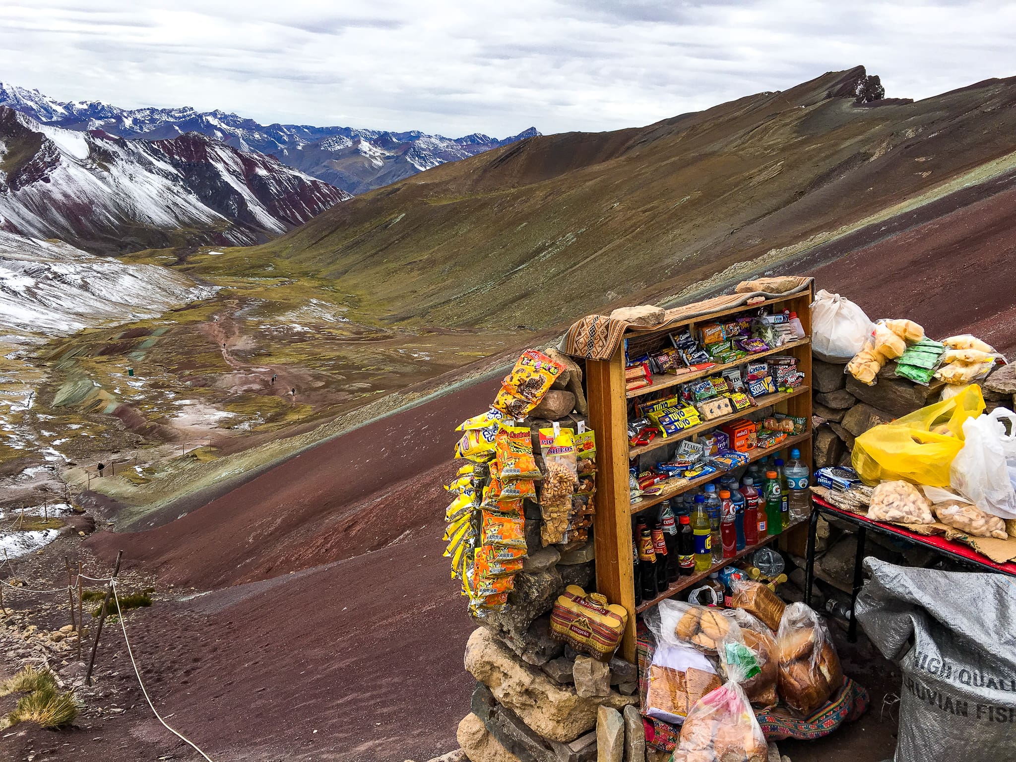 rainbow mountain snack cart